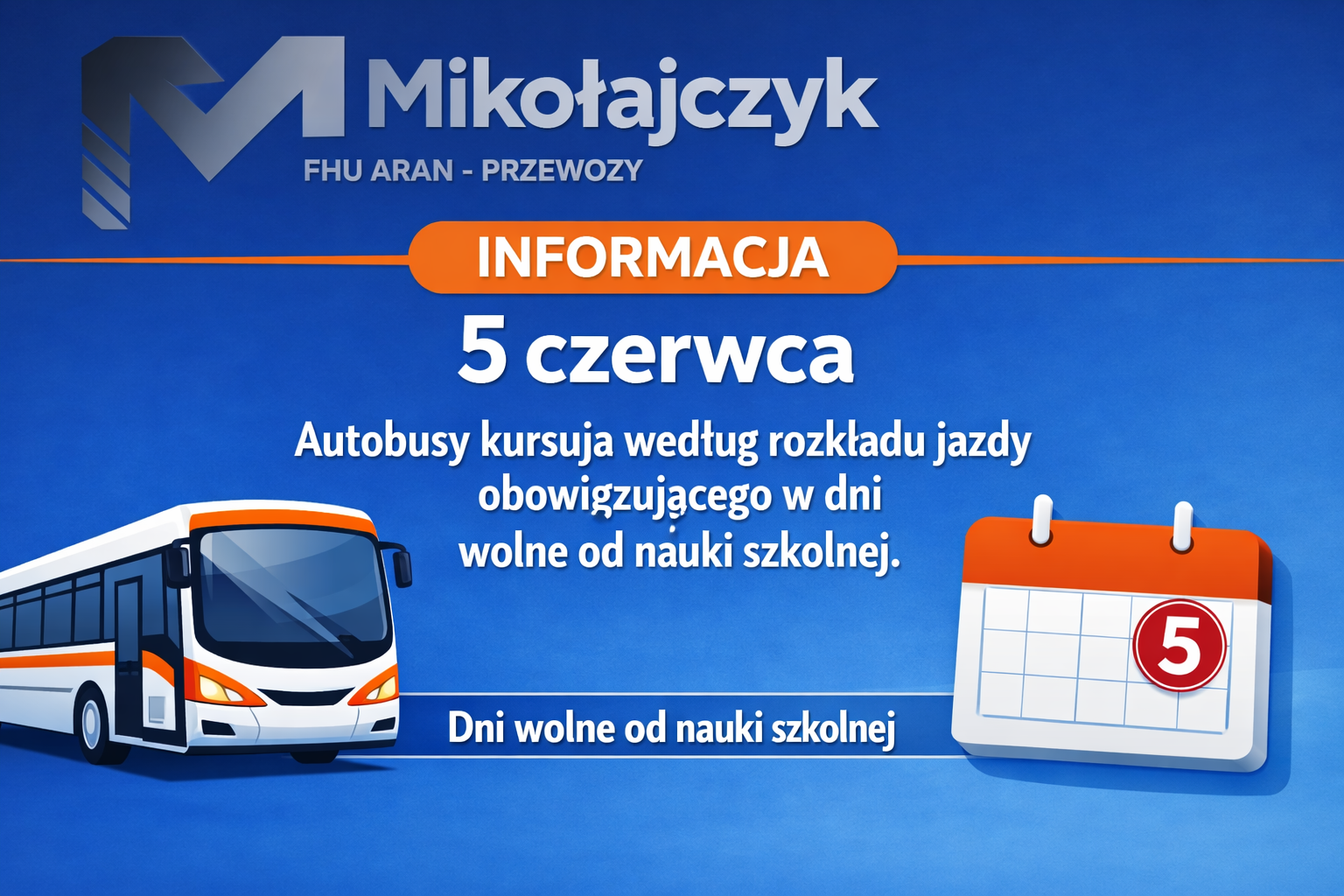 Komunikacja w dniu 5 czerwca